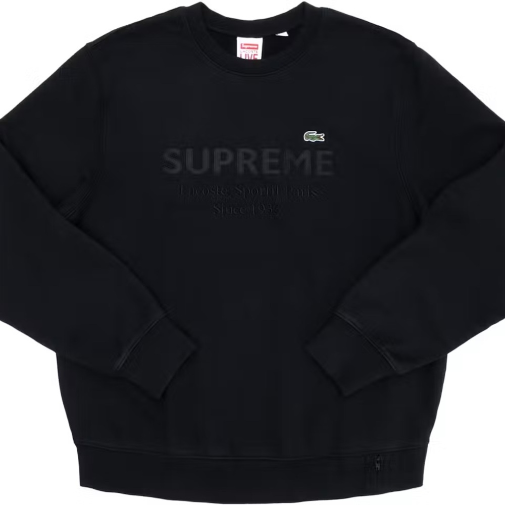 Supreme x LACOSTE 2017 Crew Neck Sweatshirt